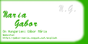 maria gabor business card